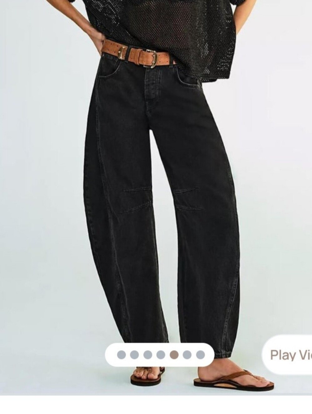 Black Mid-rise Barrel Jeans Women’s Jeans
